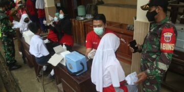 96 Santri MA-MTs Ma’had DDI Sidrap Jalani Vaksinasi Covid-19 