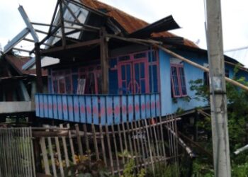 Salah Satu Rumah yang Terdampak Bencana di  Labungnge, Kabupaten Barru