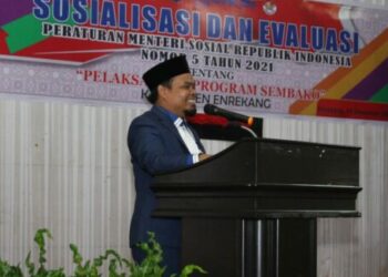 Buka Acara Sosialisasi dan Evaluasi Permensos No 5 Tahun 2021, Wabup Asman Tekankan Ini