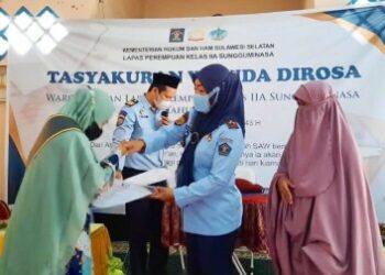 70 WBP Lapas Perempuan Sungguminasa Diwisuda