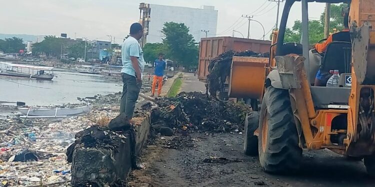 DLH Bersihkan Sampah di Tanggul Cempae