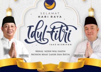 Ucapan Idul Fitri H.Rusdi Masse dan Ketua Fraksi NasDem DPRD Parepare Ir.H. Yasser Latief
