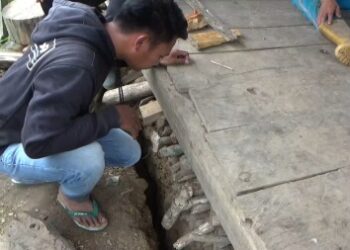 Tanah Retak Sudah Dua Pekan, Selain Ancam Rumah Puluhan KK di Pinrang Mengungsi
