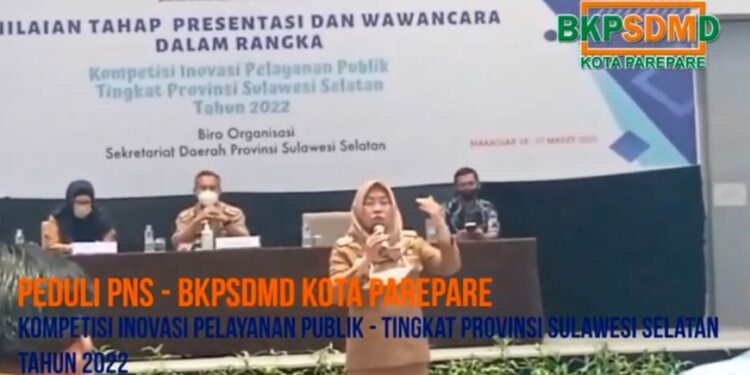 Inovasi Peduli PNS Milik BKPSDMD Parepare Tembus Top 30 Inovasi Pelayanan Publik