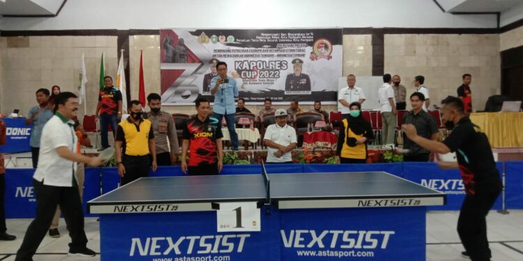 Jelang HUT Bhayangkara ke-76, Polres Parepare Gelar Kejuaraan Tenis Meja se-Sulsel