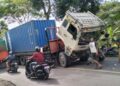 Turbo Rusak, Truk Kontainer Bermuatan Beras Bulog Mogok, Sebabkan Kemacetan di Poros Parepare – Sidrap