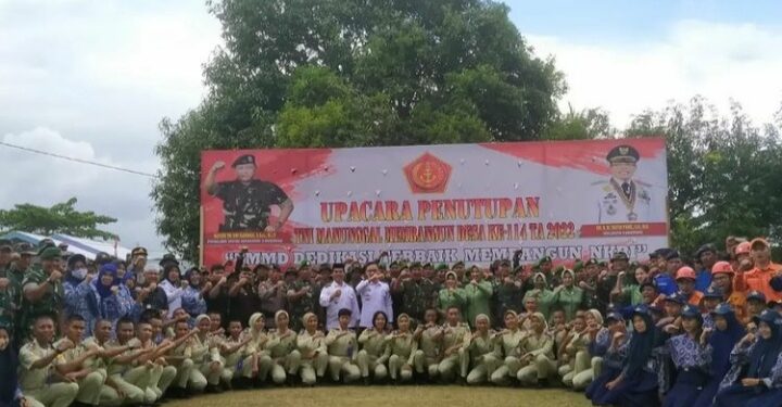 Pelaksanaan TNI Manunggal Membangun Desa (TMDD) oleh Kodim  1405 resmi ditutup, Rabu (24/8/2022)