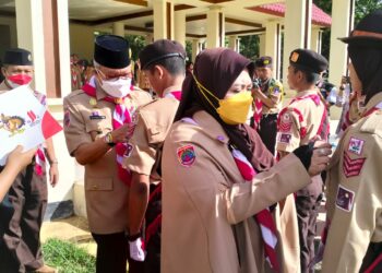 Didampingi Erna Rasyid, Taufan Pawe Serahkan 18 Piagam Penghargaan ke Peserta Jambore Nasional