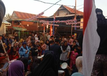 Suasana Lomba 17 Agustus di Desa Masolo, Kabupaten Pinrang.