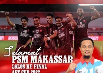 PSM Makasar Masuk Final AFC Cup 2022, Gubernur Sulsel Berpesan  agar Tim Siap Mental