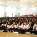 Suasana Pengukuhan dan Pengenalan Kehidupan Kampus Bagi Mahasiswa Baru (PKKMB) Tahun Akademik 2022/2023 di Balai Sidang 45 Makassar, Kamis (1/9/2022).