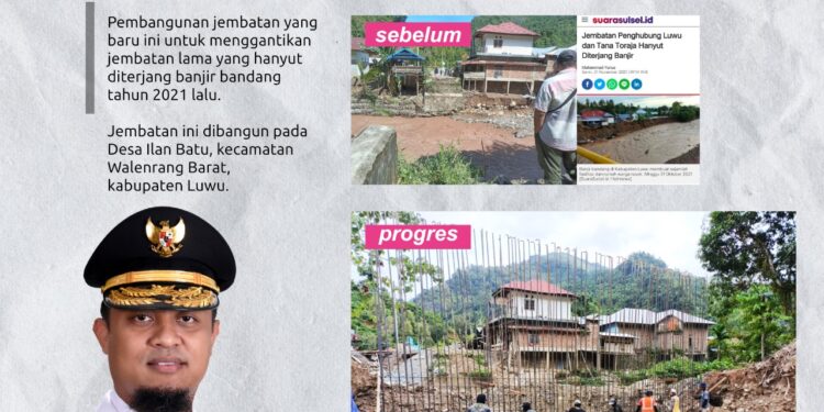 Andi Sudirman Bangun Jembatan Baru di Ruas Rantepao- Batusitanduk Andi Sudirman Bangun Jembatan Baru di Ruas Rantepao- Batusitanduk