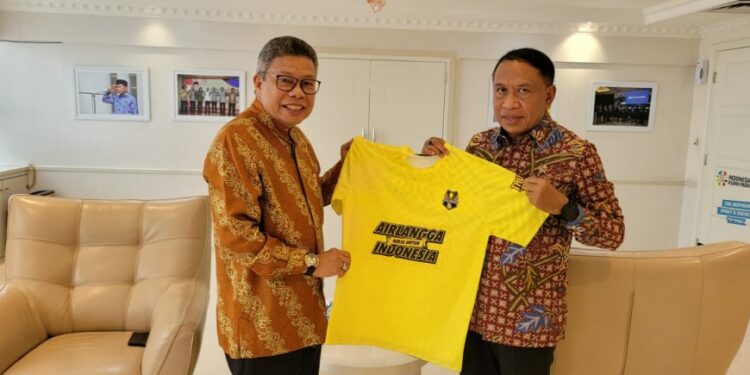 Wali Kota Parepare, Taufan Pawe menemui Menteri Pemuda Olahraga, Zainudin Amali, di ruangan Menpora, Lantai 10, Kantor Kemenpora, Jakarta Pusat, Kamis (22/9/2022).
