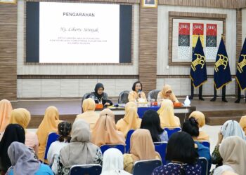 Dharma Wanita Persatuan (DWP) Kanwil Kemenkumham Sulsel mengadakan pertemuan rutin, Jumat (7/10/2022)