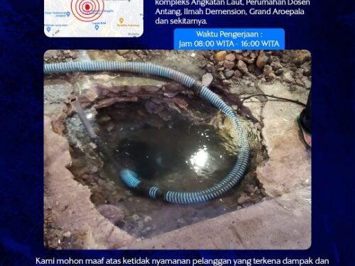 Jaringan Pipa Bocor di Wilayah Ini, PDAM Makassar Sigap Lakukan Perbaikan