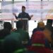 Gubernur Sulsel, Andi Sudirman Sulaiman melepas secara resmi peserta dan penggembira Muktamar Muhammadiyah & Aisyiyah Ke-48 ke Kota Solo, Jawa Tengah, di Pelabuhan Soekarno Hatta Makassar, Senin (14/11/2022).