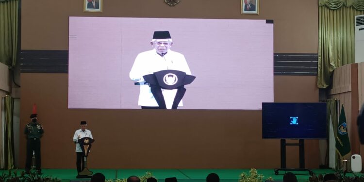 Wakil Presiden RI, Ma'ruf Amin dalam  Silaturahmi Sivitas akademika UMI Makassar, Sabtu (3/12/2022).