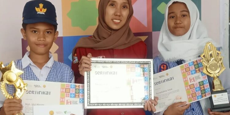 Wakili Guru SMPN 9 Parepare, Fitri Berbagi Tips Mengikuti Lomba Cerita Menulis Bahasa Daerah