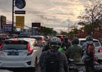 Kondisi kemacetan di Jalan Printis, Makassar