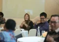 Wakil Wali Kota Makassar, Fatmawati Rusdi saat mengikuti forum diskusi anggota City Leader Community di Menara Kompas, Palmerah Selatan, Jakarta Pusat, Selasa (7/3/2023)