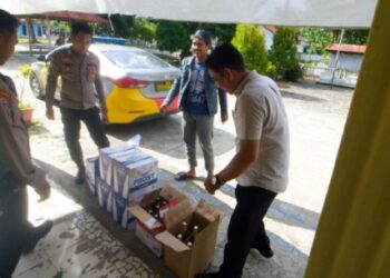 Operasi Cipkon, Polsek Patampanua Amankan Miras Berbagai Merek