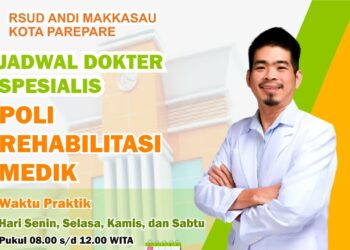 Jadwal Poli Klinik Rehabilitas Medik RSUD Andi Makkasau Parepare