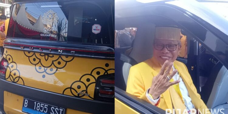 Mobil Listrik yang Digunakan Taufan Pawe saat Daftar Bacaleg Ternyata Platnya Mati