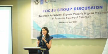 Clarissa Tanurahardja selaku Technical Officer UNDP Indonesia