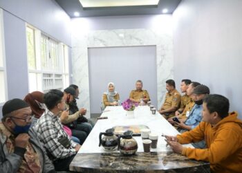 Kepala Dinas Sosial, Andi Irawan Bintang saat  Ngopi Bareng Jurnalis (Ngobras), Selasa (13/6/2023)