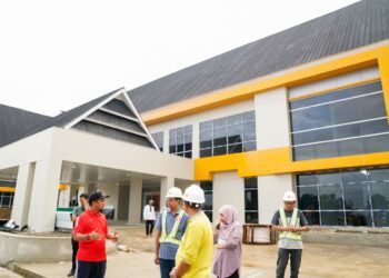 Pembangunan rumah sakit Regional La Mappapenning yang berada di  Kecamatan Ponre, Kabupaten Bone, Selasa (13/6/2023)