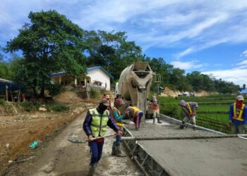 Progres rekonsruksi jalan ruas Pangkep – Matojeng – Tondong Kura – Kali Genrang – Batas Kabupaten Maros di Kabupaten Pangkep