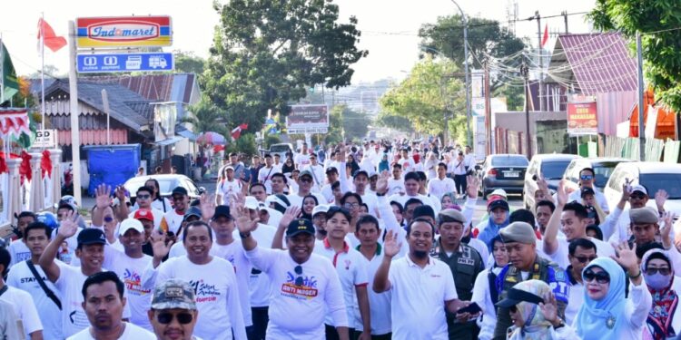 Gerakan Sulsel Anti Malas Gerak (Mager) yang diinisiasi Gubernur Sulawesi Selatan (Sulsel) Andi Sudirman Sulaiman yang dilaksanakan hampir di setiap daerah kabupaten/ kota di Sulsel sudah melibatkan 1,5 juta warga Sulsel di antaranya di Kabupaten Bone, Ahad (2/9/2023)