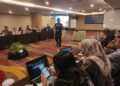 Direktur Eksekutif AMSI, Adi Prasetya dalam Pelatihan Cek Fakta di Claro Hotel, Rabu (15/11/2023)