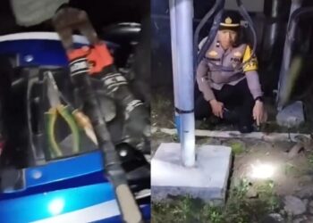 Sudah Beraksi, Pencuri Kabel Tower di Pinrang Justru Kabur Tinggalkan Motor