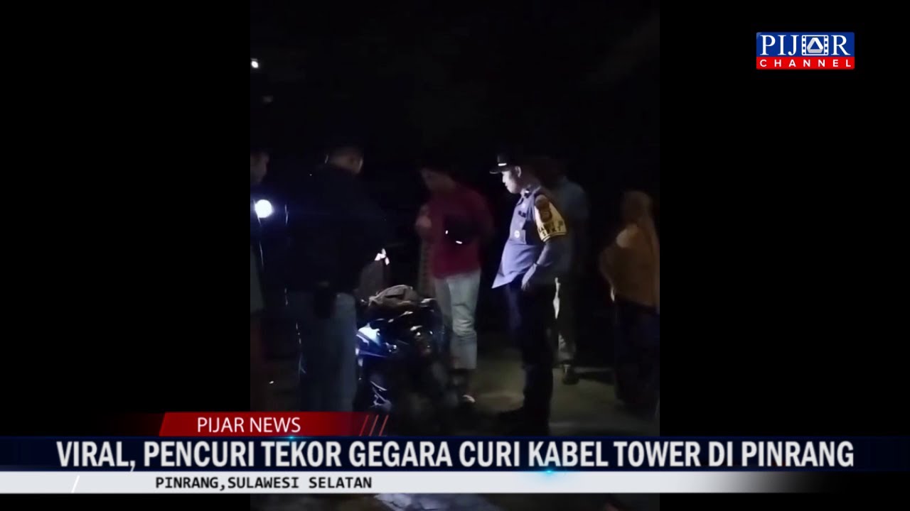 Viral, Pencuri Tekor Gegara Curi Kabel Tower di Pinrang