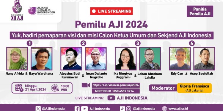 Empat Pasangan Calon Ketum-Sekjen AJI Indonesia Ramaikan Pemilu AJI Empat Pasangan Calon Ketum-Sekjen AJI Indonesia Ramaikan Pemilu AJI