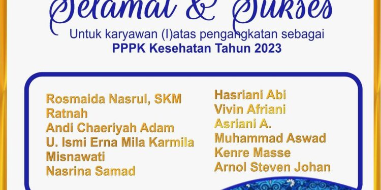 Berikut Nama-nama Karyawan RSUD Andi Makkasau Lulus PPPK 2023