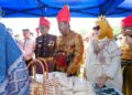 PJ Gubernur Sulsel dan istri menghadiri perayaan HUT Jeneponto, Rabu, (1/5/2024). (Foto: Humas Pemprov Sulsel)