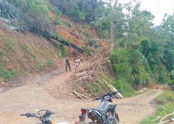 Intensitas curah hujan yang tinggi selama tiga hari di Kabupaten Pinrang, Sulawesi Selatan (Sulsel) menyebabkan longsor di Jalan Trans Sulawesi Pinrang-Mamasa, Rabu, (8/5/2024)