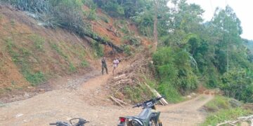Intensitas curah hujan yang tinggi selama tiga hari di Kabupaten Pinrang, Sulawesi Selatan (Sulsel) menyebabkan longsor di Jalan Trans Sulawesi Pinrang-Mamasa, Rabu, (8/5/2024)