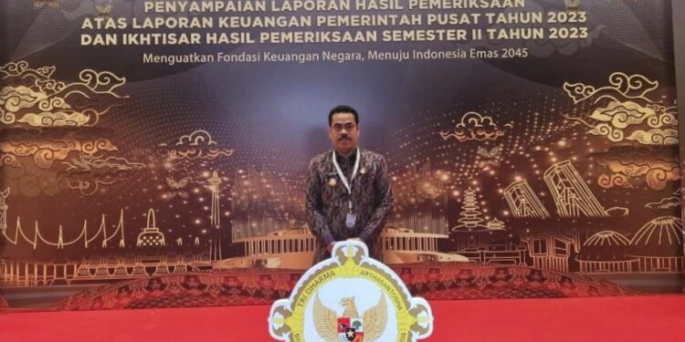 Pj Bupati Pinrang Hadiri Penyampaian Laporan Hasil Pemeriksaan Keuangan Pemerintah Pusat