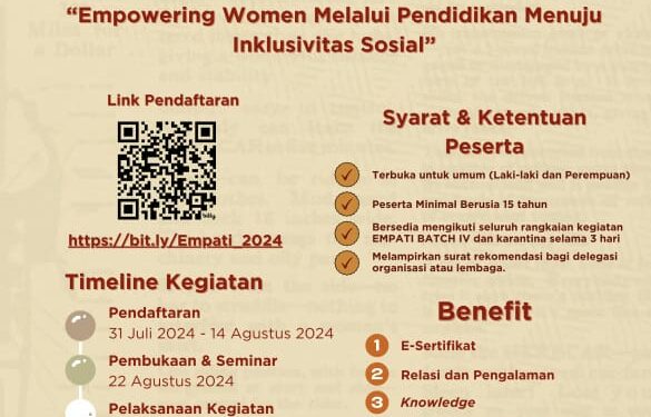 LKIMB UNM Siap Gelar Kelas Keperempuanan EMPATI Batch IV LKIMB UNM Siap Gelar Kelas Keperempuanan EMPATI Batch IV