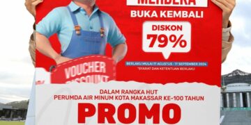 PDAM Makassar Promo Merdeka, Pemasangan Baru  Hanya 79 Persen