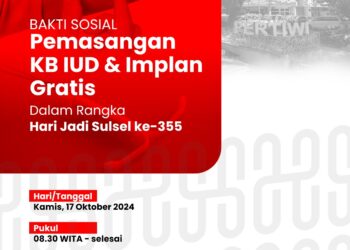 HUT Sulsel, RS Pertiwi Adakan Pemasangan KB IUD dan Implan Secara Gratis