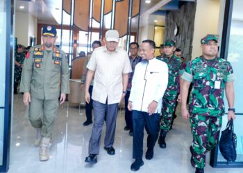 Kunjungi Sulsel, Menhan Disambut Gubernur Andi Sudirman