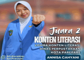 Dua Siswa SMAN 5 Parepare Juara Lomba Konten Literasi