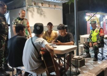 Patroli Malam Koramil Tanete Riaja, Ciptakan Rasa Aman di Barru