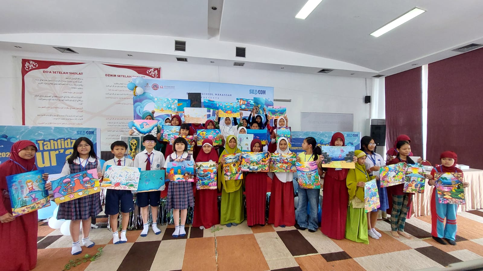 Siswa-Siswi SD Se-Kota Makassar Tunjukkan Kreativitas Pada Lomba Menggambar di Seacom 2025
