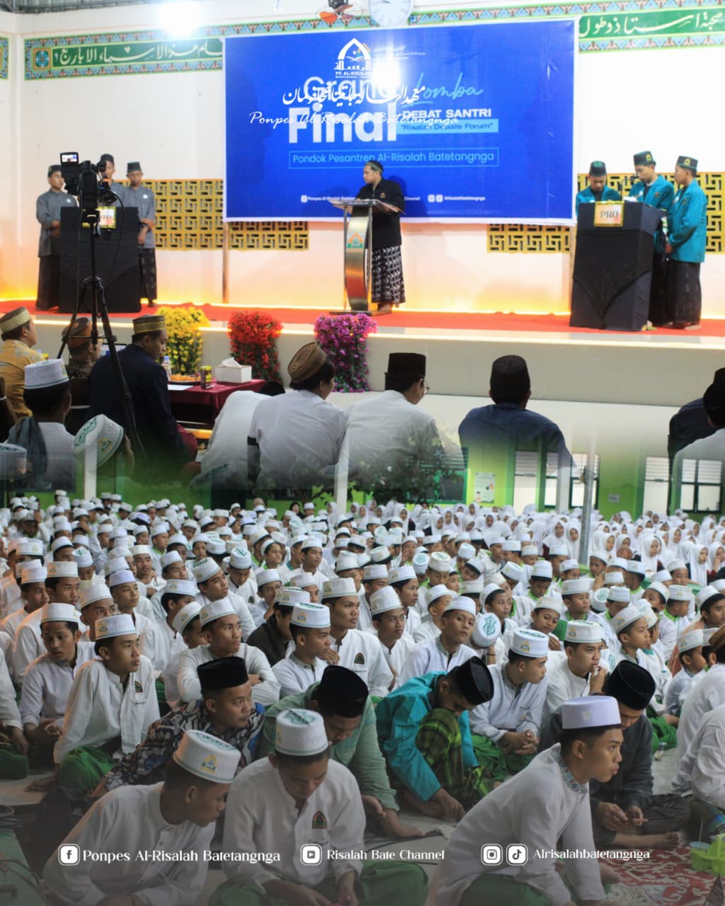 Ribuan Santri Saksikan Kemegahan Grand Final Debat Ilmiah Keislaman Santri Al-Risalah Batetangnga